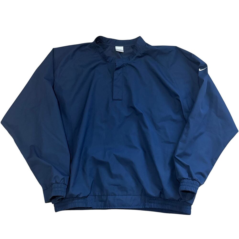 Vintage Nike Men's Windbreaker Navy Blue Golf‎ Pockets Size XL Gray Tag
